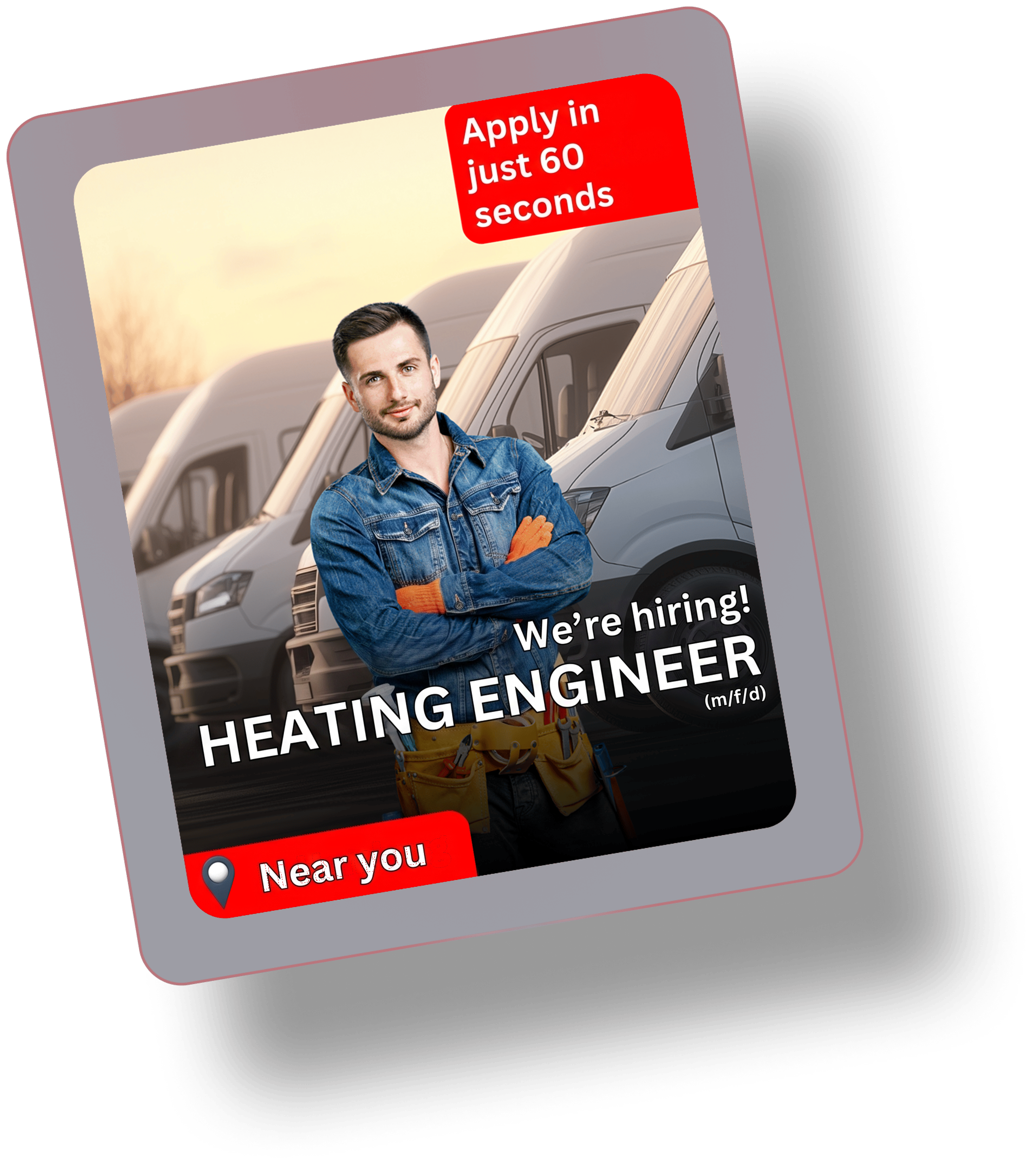 Example of an interchangeable recruiting ad
